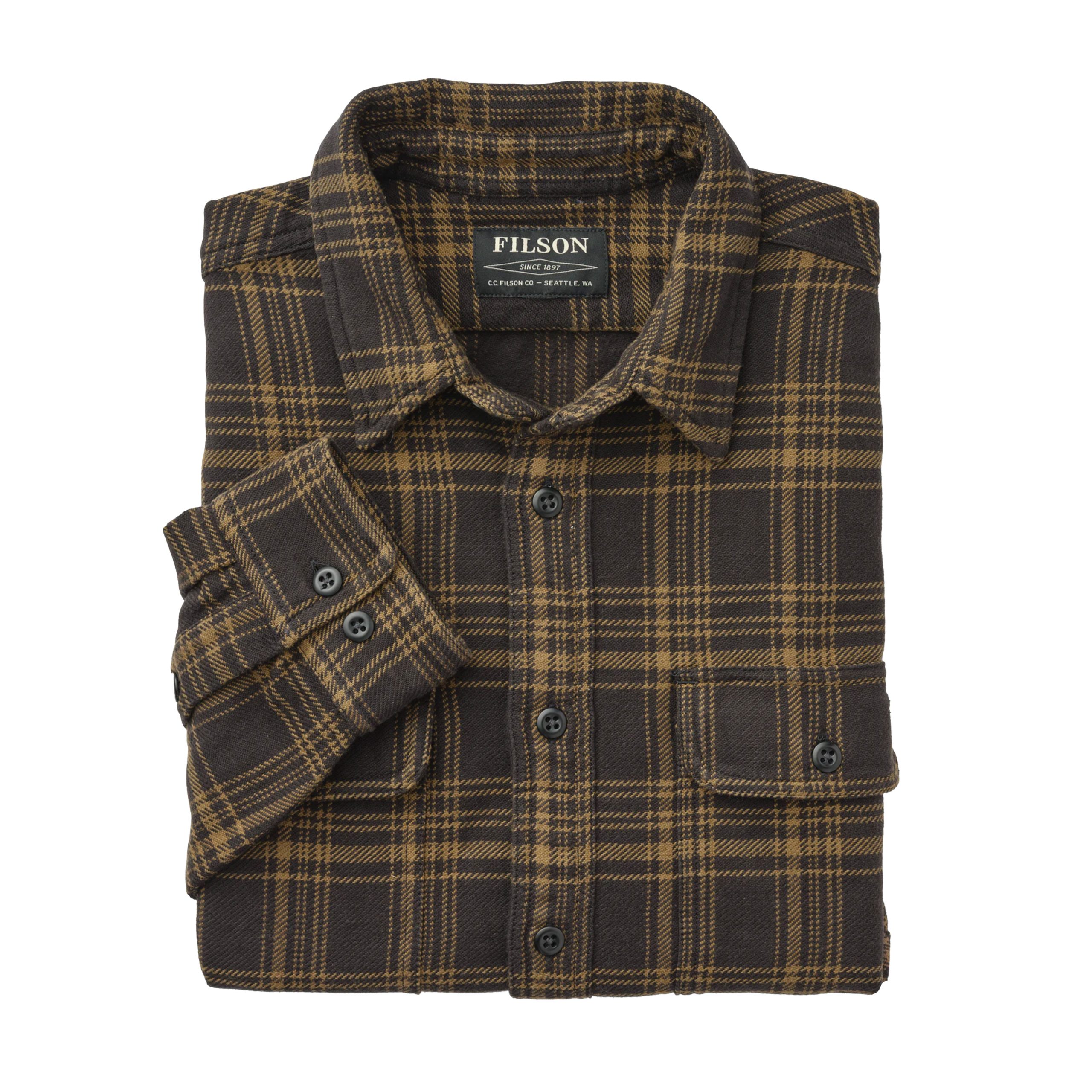 Vintage Flannel Work Shirt Black/Olive – B74